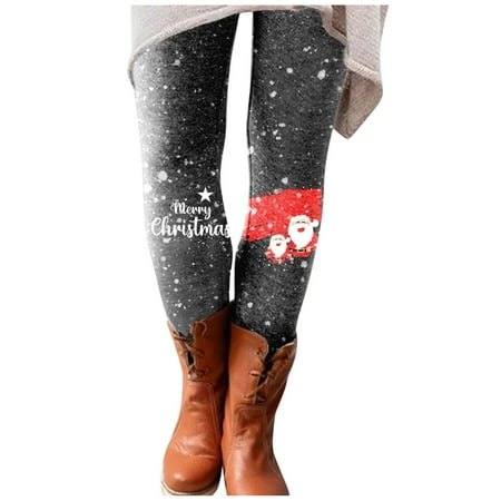 

WANYNG Women Christmas Printed Elastic All-match Slim Casual Long Boot Pants Leggings Maternity Comfortable Pants Boxers for Women plus Size