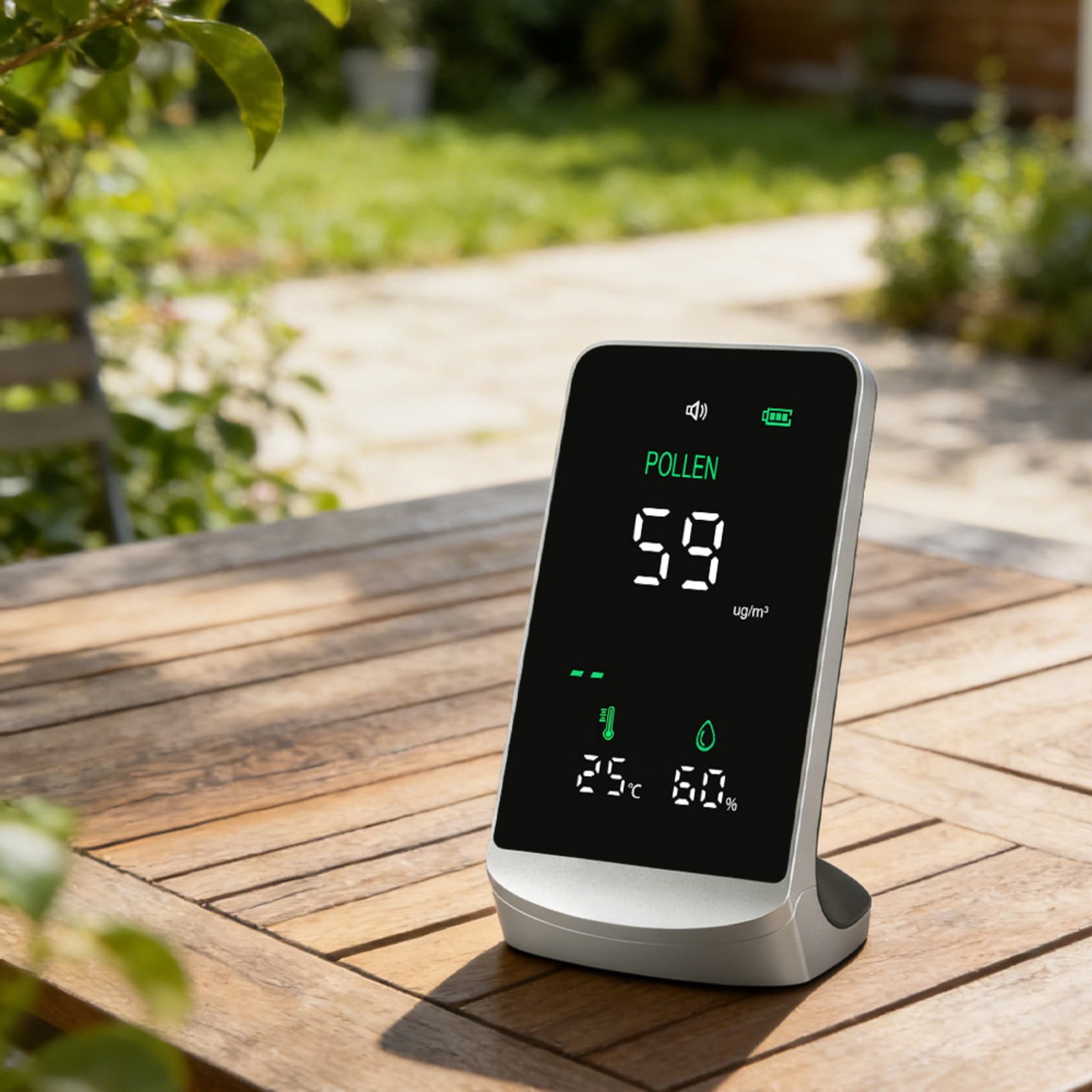 Pollen and Particulate Detectors with Temperature and Humidity Monitoring for Travel and Home Air Quality Management