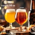 thumbnail image 4 of Set de 4 vasos para cerveza Meolibour de 470 ml, copas clásicas, 4 of 7