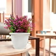 thumbnail image 6 of DEA Plastic Flower Pots Planters For Indoor Plants,3 Pack 10 Inch White Plant Pots With Drainage Hole&Tray,Modern Decorative Large Plant Pot With Saucer For Indoor Outdoor Plants Garden House Planter, 6 of 14