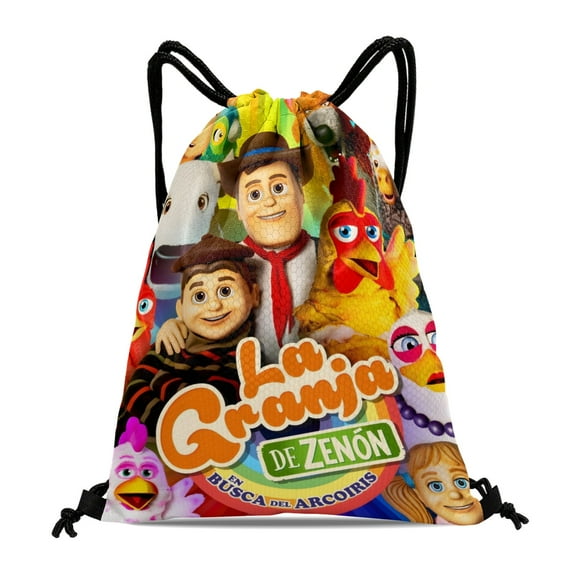 La Granja de Zenón-theme Drawstring Backpack Sports Gym Bag Water Resistant String Bag Cinch Bag，12''X16''（30X40cm）