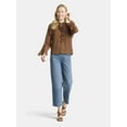 thumbnail image 2 of Time and Tru Women's Ruffle Blouse with Long Sleeves, Sizes XS-XXXL, 2 of 5