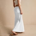 thumbnail image 4 of midelxp Linen Maxi Skirts for Women Trendy Summer Comfy Drawstring Waist A Line Skirts Cute Vacation Boho Long Flowy Skirts, 4 of 10
