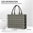 thumbnail image 3 of Large Capacity Tote Bag,Black Buffalo Geometric Pattern Handbag Fashion Luxury Tote Bag,15.7"x13"x 5.1" Inches,Laptop Compatible, 3 of 6
