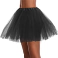 thumbnail image 3 of Women's, Teen, Adult Classic Elastic 3, 4, 5 Layered Tulle Tutu Skirt, 3 of 6