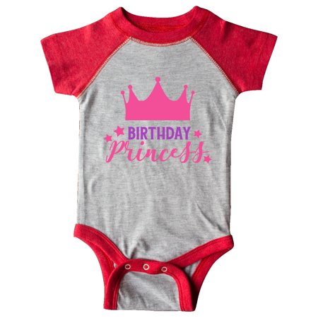 

Inktastic Birthday Princess Crown Stars - Pink Purple Gift Baby Girl Bodysuit