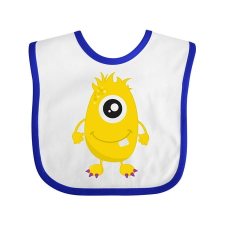 

Inktastic Cute Monster Yellow Monster Funny Monster Silly Gift Baby Boy or Baby Girl Bib