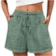 thumbnail image 1 of Pantalones Cortos de Cintura Elástica de las Mujeres con Bolsillos Ojos Sueltos Bottoms de Verano de Doble Bolsillo Casual para Uso Diario, 1 of 6