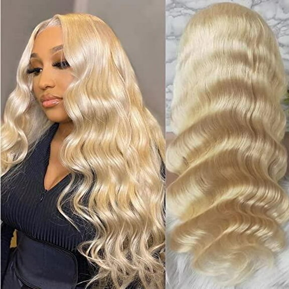 613 Blonde Lace Front Wig Human Hair 13x4 HD Body Wave Blonde Lace Front Wigs Human Hair Pre Plucked with Baby Hair 150% Density Brazilian Virgin Hair for Women