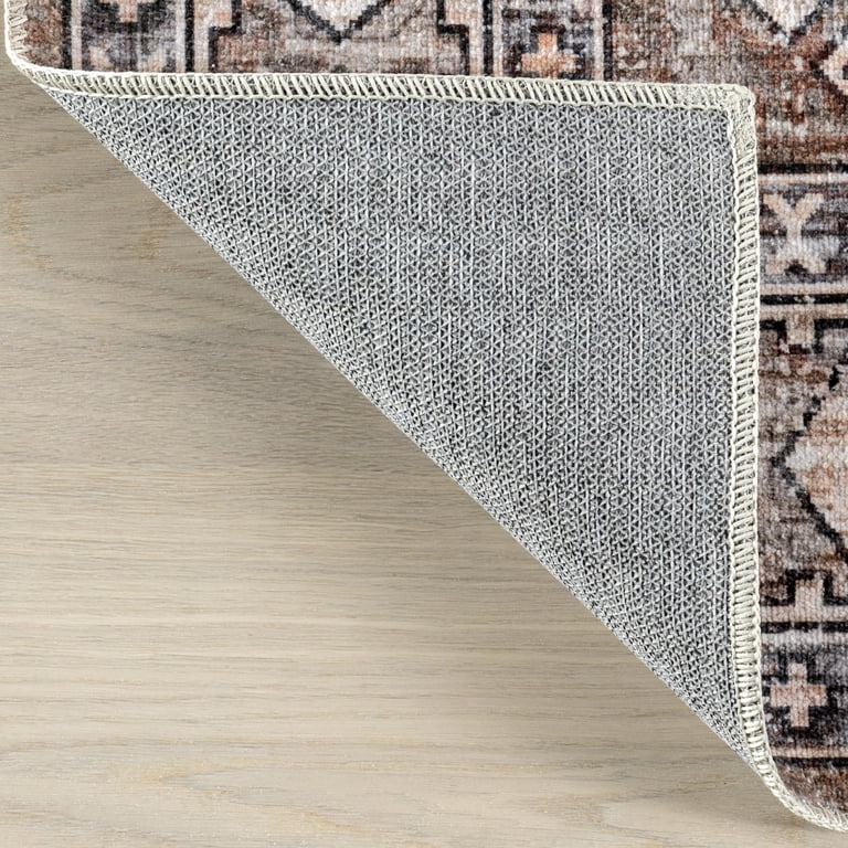 nuLOOM Benoite Splashguard Medallion Machine Washable Area Rug, 3