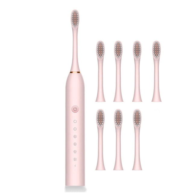 Eoozwa Electric Toothbrush with 8 Brush Heads, 6 Mode USB Rechargeable Toothbrush, IPX7 Waterproof Adult Toothbrush, Smart Timer Electric Toothbrush Set