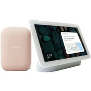 Google Nest Hub 2nd Gen Smart Home Display (Chalk) and Google Nest Audio Smart Speaker (Sand)