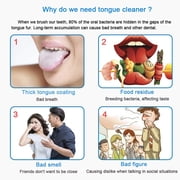 Tongue Scraper Cleaner, BPA Free Sweeper for Healty Oral Care and Adults Kids, Easy to Use, Help Fight Bad Breath