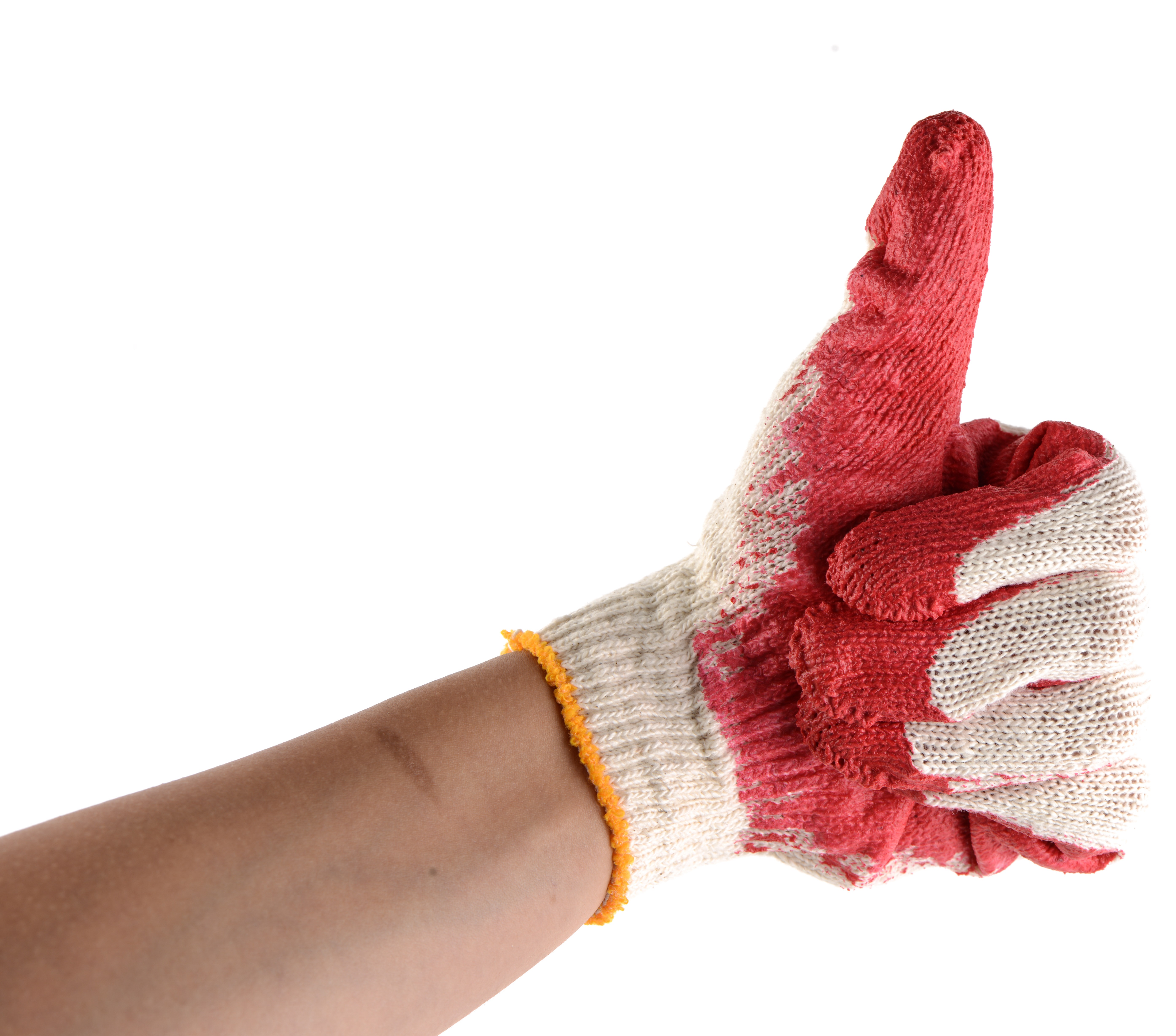 STIX-ON SAFETY Non-Slip 300 Pairs Work Construction Gloves Red Latex Cotton Working Nitrile Rubber Palm Coated Garden Gloves - 2