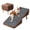 Brown, variant on CQSXDA Modern Foldable 2-in-1 Wooden Dog Stairs for Small Dogs and Cats Non-Slip Pet Ramp for Couch and Bed, Brown