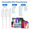 thumbnail image 5 of Chargers 3Pack 3 Feet Fast Charging USB Power Charge & Sync Cable Cord Compatible with iPhone 14 13 Pro Max 12 11 Pro XR XS MAX X iPhone 8 8Plus 7 7 Plus 6S 6S Plus 6 Plus 5 SE & More, 5 of 6
