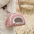 thumbnail image 4 of Pebbuoy Pet Carrying Bag Breathable Small Pet Carrier Bag Comfortable Pet Travel Tote Bag for Hamster Guinea Pig Rabbit, 4 of 7