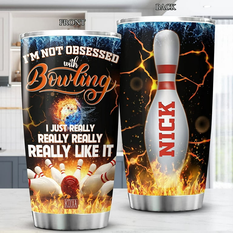 funny bowling quote for men and women' Travel Mug