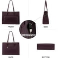 thumbnail image 3 of Lovevook Laptop Tote Bag for Women 15.6", Large Work Bag Nurse Teacher Bag with USB Charging Port, Leather Messager Bag Shoulder Bag Hand Briefcase, 3 of 7