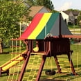 thumbnail image 6 of Swing Set Canopy Cover 132x226 Inches - UV Protection & Waterproof Shade Roof with 6 Fixing Nails for Outdoor Playground Shelter Durable Polyester Taffeta Foldable Rust-Proof, 6 of 8