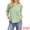 Green, variant on Women's Embroidery V Neck 3/4 Sleeve Casual Tunic Side Split Blouse XL Green