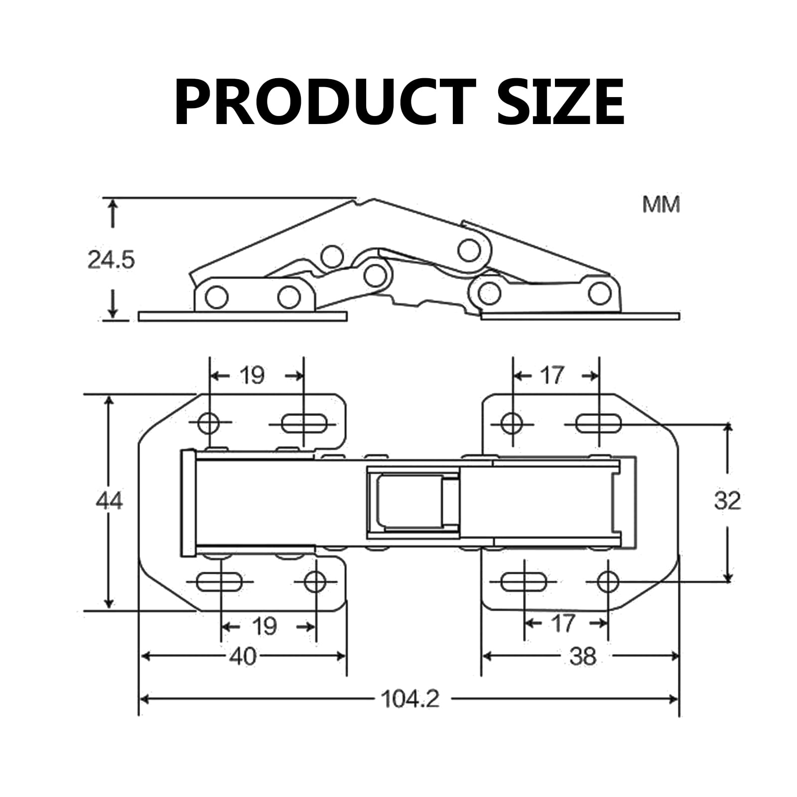 FRCOLOR 2 Pcs 170 Degree Punch Free Frameless Concealed Hydraulic