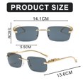 thumbnail image 2 of Gafas de sol cuadradas sin marco decorativas Cheetah, gafas de sol de metal, gafas, hechas de metal y PC, 2 of 5