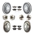 thumbnail image 1 of Transit Auto Front Rear Hub Bearing Assembly Coated Disc Brake Rotor and Ceramic Pads Kit (10Pc) for Car Volvo S40 V50 C70 with 320mm Diameter Left Right Side (Driver Passenger) KBB-112760, 1 of 11