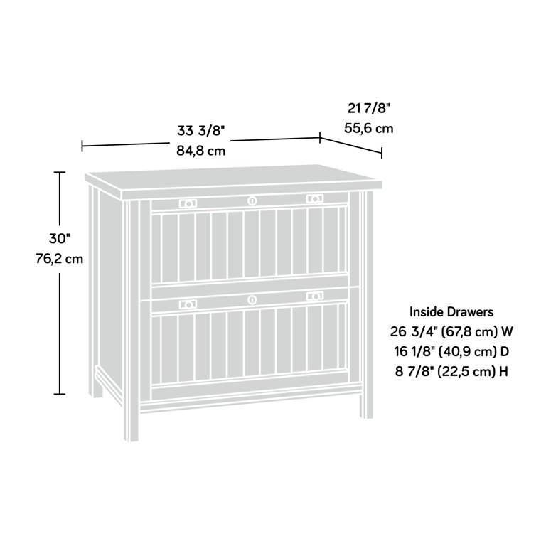 Sauder Costa 2-Drawer Lateral File Cabinet, Coffee Oak Finish