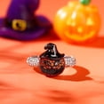 thumbnail image 1 of Delicate Fashionable Halloween Ring Silver-plated Metal Pumpkin Face Shape Rhinestone Decor Ring Party Jewelry Finger Accessories Jewelry Birthday Gift, 1 of 5