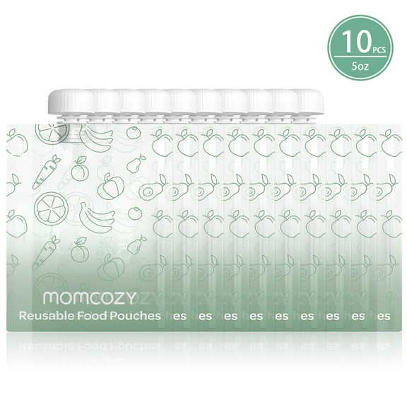 Bolsas Reutilizables Para Comida Bebé Momcozy Rellenables Para Puré De Manzana Yogur Y Puré 10 Paquetes 145ml 5oz