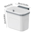 thumbnail image 3 of DAMAI Compost Bin, 2.5 Gallon Hanging Trash Can with Lid for Kitchens Cabinet Door with Lid Kitchen Trashs Bin Garbage Cans Counter, 3 of 9