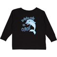 thumbnail image 3 of Inktastic Dolphin-itely the Cutest Boys or Girls Long Sleeve Toddler T-Shirt, 3 of 5