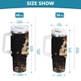 thumbnail image 6 of Yayeee 40oz Stainless Steel Tumbler with Straw and Handle Double-Wall Insulated Travel Water Bottle, Skeleton with Flowers Pattern, 6 of 8
