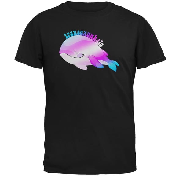 LGBT Transexuwhale Whale Pun Mens T Shirt Black SM