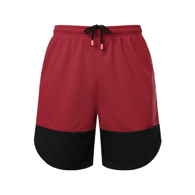TheFound Men's Sweatshorts Casual Fitted Elastic Waist Contrast Color Athletic Short for Running Workout