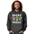 thumbnail image 5 of Smurf the Halls Christmas Presents Hoodie Sweatshirt Women Men Brisco Brands 4X, 5 of 6