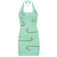 thumbnail image 1 of Kmbangi Halterneck Dress Summer Sleeveless Printed U-shaped Neck One-piece, 1 of 6