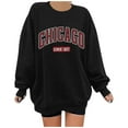 thumbnail image 2 of Women's Sweatshirts 2025 Chicago Sweatshirt Trendy Casual Crewneck Pullover Tops Streetwear Sweatshirt for Women, 2 of 5