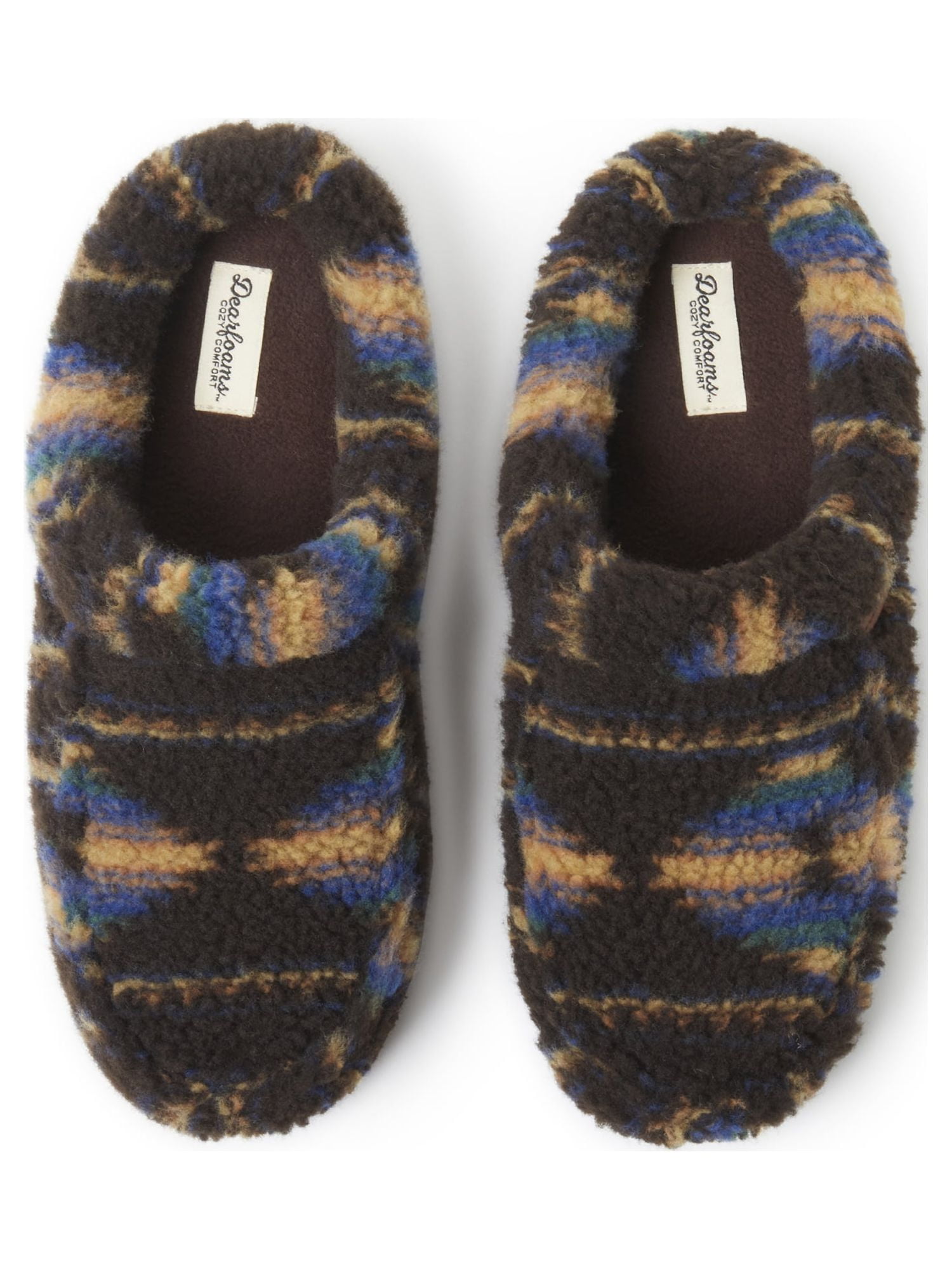 Dearfoams Cozy Comfort Men's Fuzzy Clog Slippers