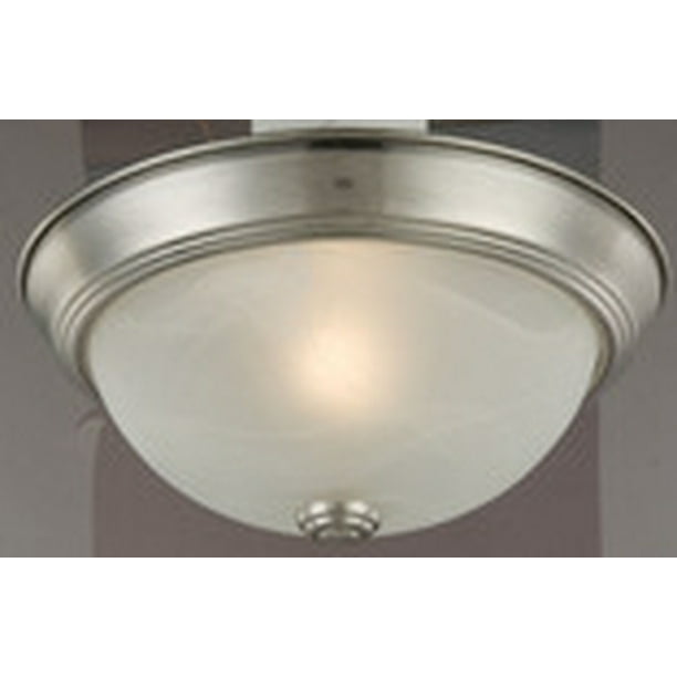 Hardware House 2 Pack Flush Mount Ceiling Fixture, Satin Nickel
