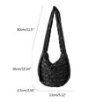 thumbnail image 3 of Mini Clutch Purse Pleated Cloud Bag Minimalist Ruched Design Satchel Bag Fashion Leather- Handbags Pouch Ladies Hobo Bag Silver, 3 of 4
