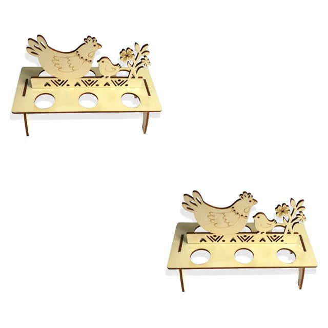 Kearding Estante para huevos de decoración de Pascua, estantes para bandejas de huevos artesanales DIY, adorno de exhibición de cocina Type1 NO1