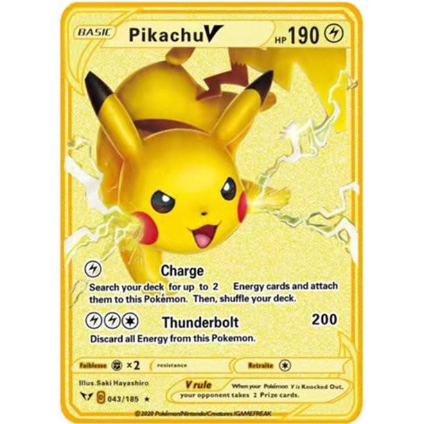 English Version Metal Card Anime Figure Pikachu Charizard Mewtwo Battle Trading Game Collection Cards Model Toy Gifts