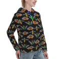 thumbnail image 6 of Daiia Wasp Cockchafer Butterfly Pattern Women's Fashion Hoodies & Sweatshirts with Kangaroo Pocket Hooded Sweatshirt with Eye-catching Drawstrings-Small, 6 of 7