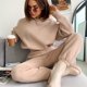 thumbnail image 1 of Conjunto De Dos Piezas Casual, Sudadera Sólida Y Pantalones Jogger Con Cintura Elástica, Ropa De Mujer, 1 of 4