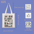 thumbnail image 2 of Bookworm Gift Bookish Handbag Shelves with Books Tote Bag For Books Lover, 2 of 6