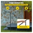 thumbnail image 2 of Wrought Iron Handrail for Steps - Single Post Grab Bar Support - Gray Outdoor Stair Railing for 1-2 Steps - Garden Porch Railing, 2 of 7