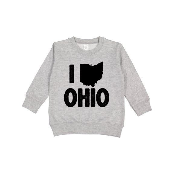 Inktastic I Love Ohio with State Silhouette Toddler Sweatshirt