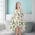 thumbnail image 6 of Beige Buffalo Skull Cactus Succulent Pattern Hooded Bath Towel，60"x35" for Ages 3 To 12 Kids, Quick Dry Lightweight Soft Microfiber Hood Beach Towel Cover Up for Kids, 6 of 7